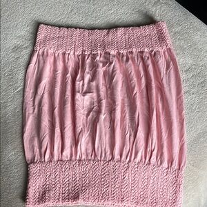 Pastel Pink Smocked Blouson Bandeau Top NWT One Size